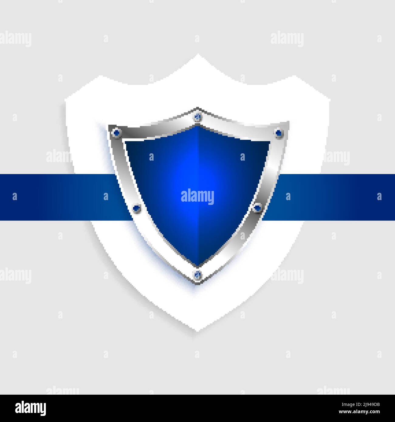 protection shield empty blue symbol background Stock Vector Image & Art