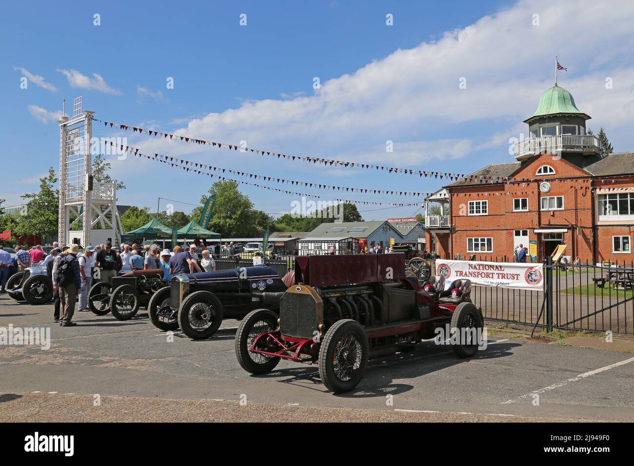 Historic record holders in Outer Paddock, Centenary of Speed, 17 May 2022, Brooklands Museum, Weybridge, Surrey, England, Great Britain, UK, Europe Stock Photo