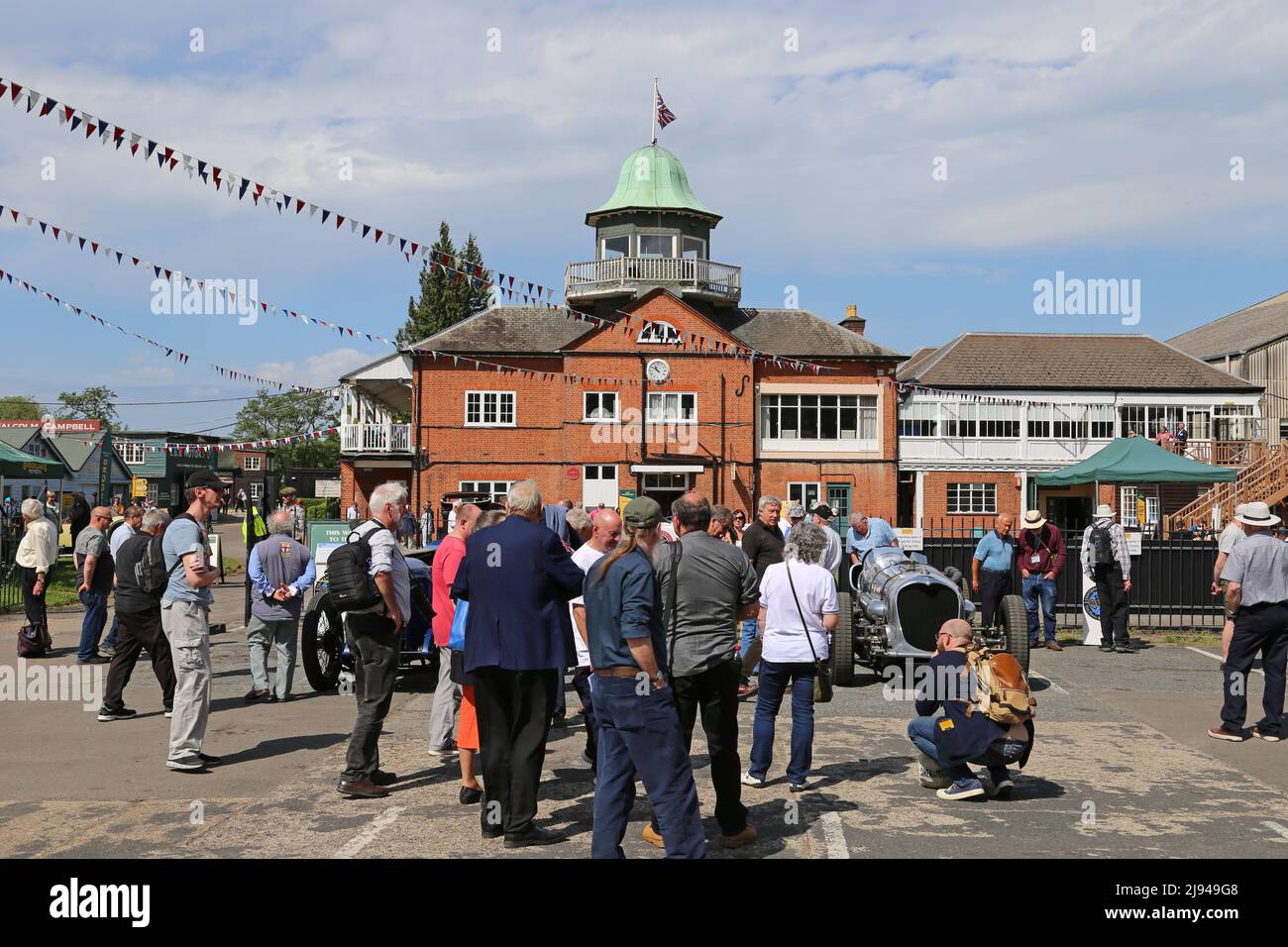 Historic record holders in Outer Paddock, Centenary of Speed, 17 May 2022, Brooklands Museum, Weybridge, Surrey, England, Great Britain, UK, Europe Stock Photo