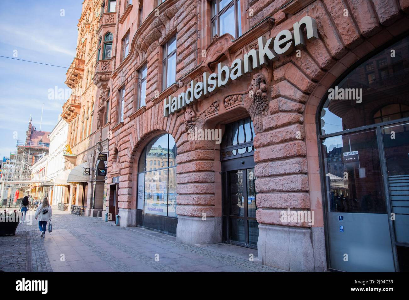 Malmö, Sweden, 20th April 2022: Entry of the Handelsbanken in Malmo, one of the most important banks in Scandinavia Stock Photo