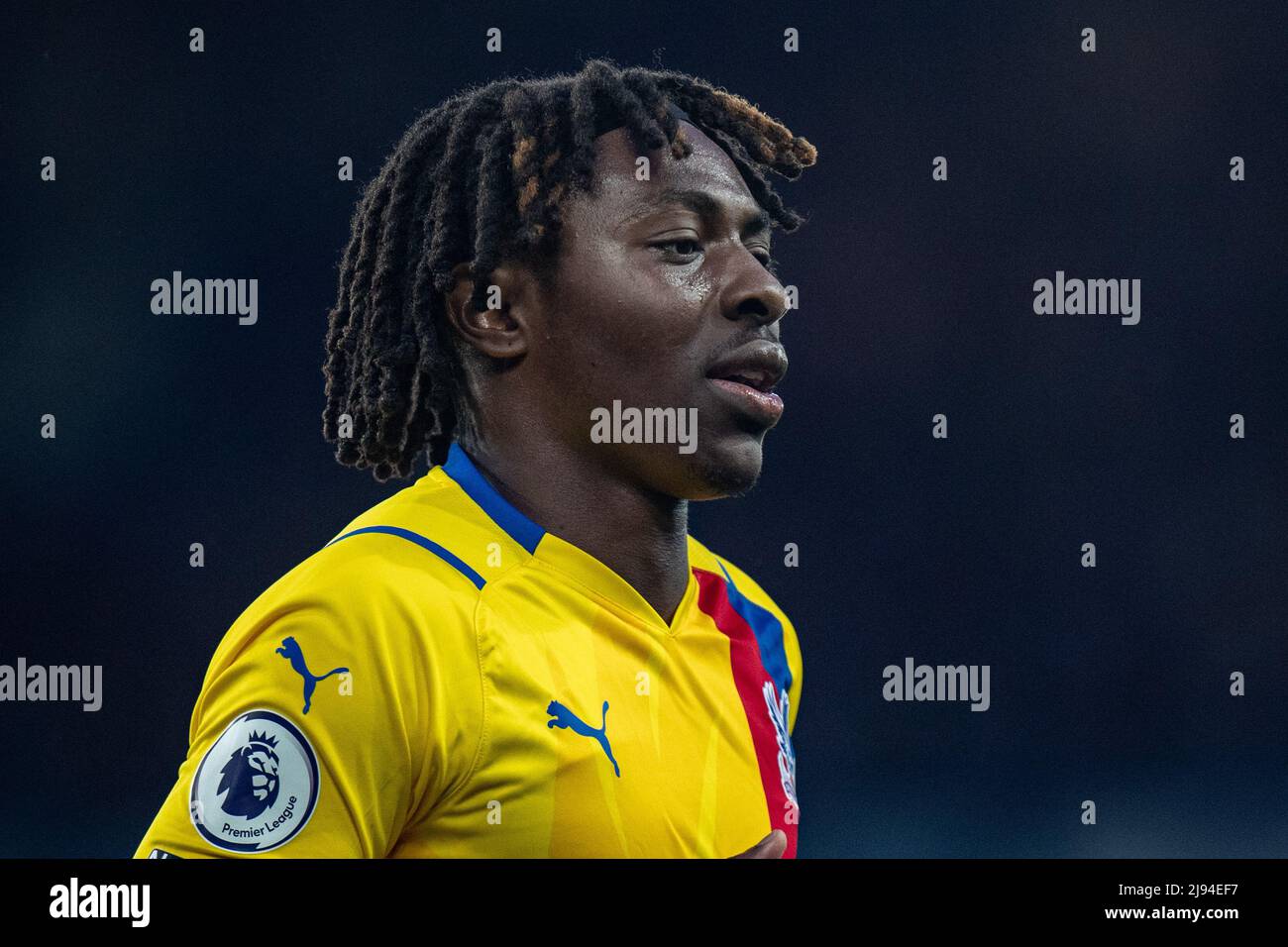 LIVERPOOL, ENGLAND - MAY 19: Eberechi Eze during the Premier League match between Everton and Crystal Palace at Goodison Park on May 19, 2022 in Liverpool, United Kingdom. (Photo by Sebastian Frej) Stock Photo