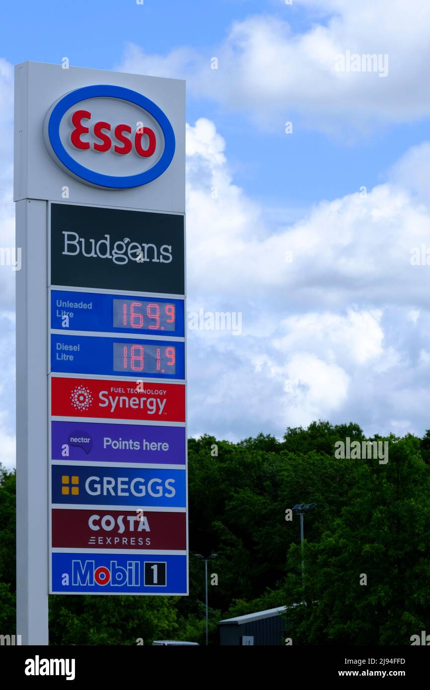 Bristol, UK. 20th May, 2022. Petrol and Diesel prices continue to drive