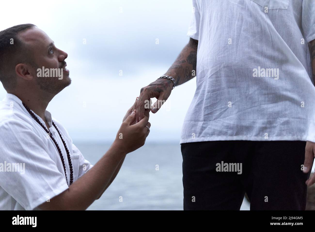 Two gay men face face hi-res stock photography and images - Alamy