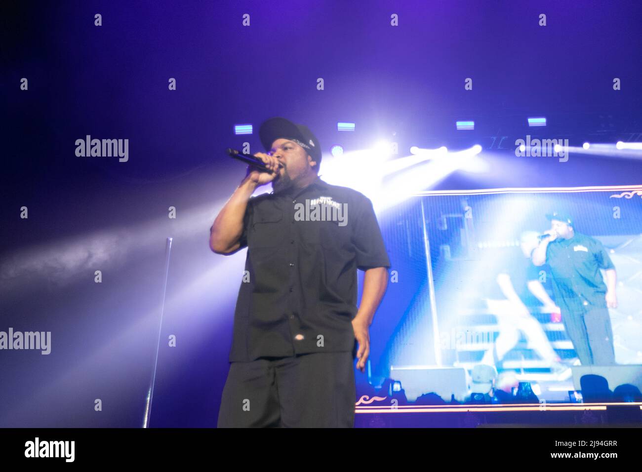 Ice Cube performs with Mount Westmore on Thursday, May 19, 2022 at Pechanga Arena in San Diego, California. Mount Westmore is a hip hop supergroup that includes Snoop Dogg, Ice Cube, E-40, and Too Short. They will be releasing their debut album later this year. (Photo by Rishi Deka/Sipa USA) Credit: Sipa USA/Alamy Live News Stock Photo