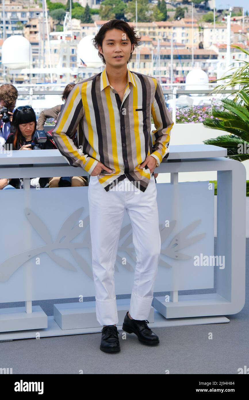 Cannes, France. 20th May, 2022. Cannes, France, Friday, May. 20, 2022 - Hayato Isomura is seen at the Plan 75 Photocall during the 75th Cannes Film Festival at Palais des Festivals et des Congrès de Cannes . Picture by Credit: Julie Edwards/Alamy Live News Stock Photo