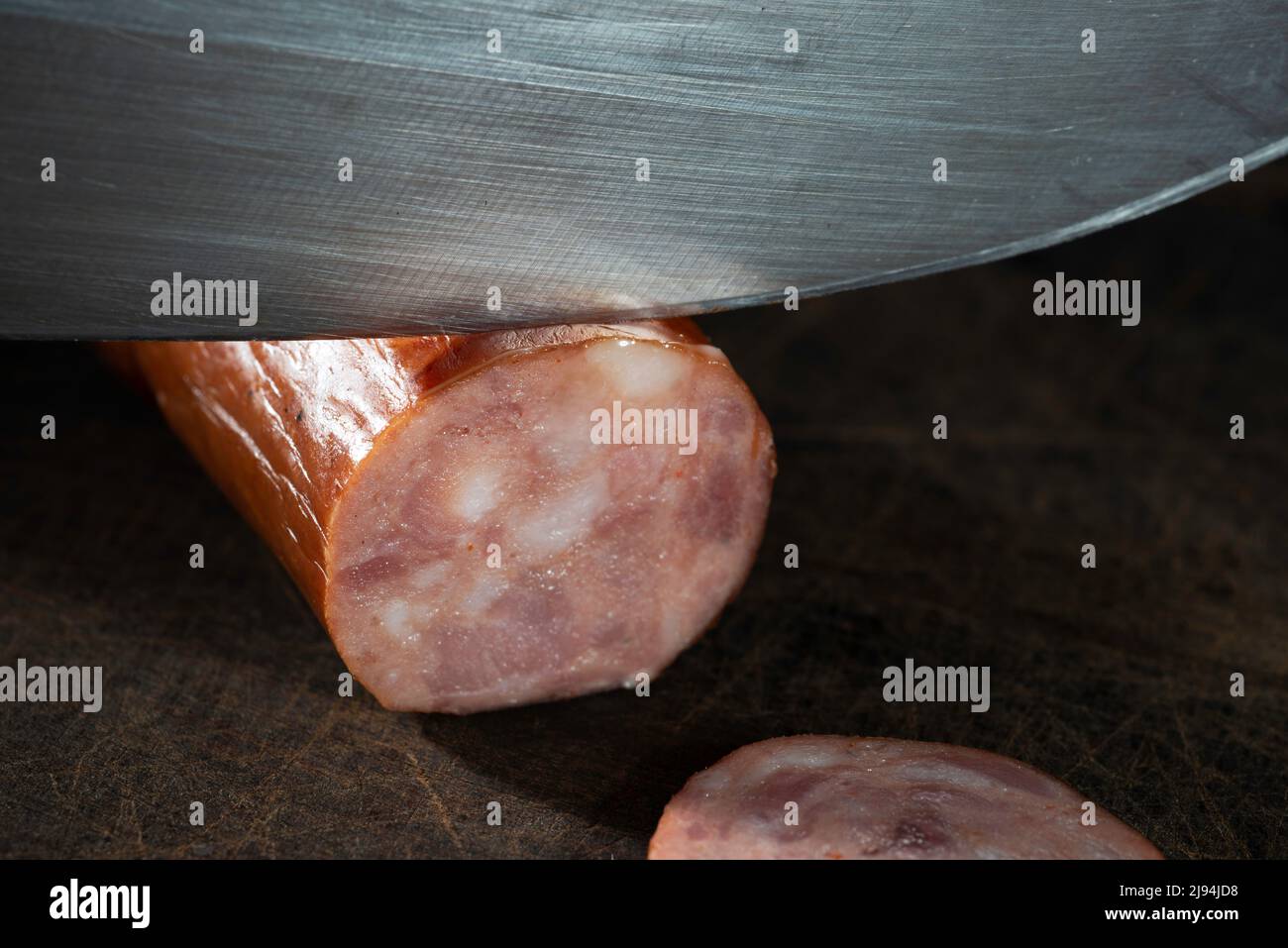 Linguiça calabresa, pork sausage, Brazil Stock Photo