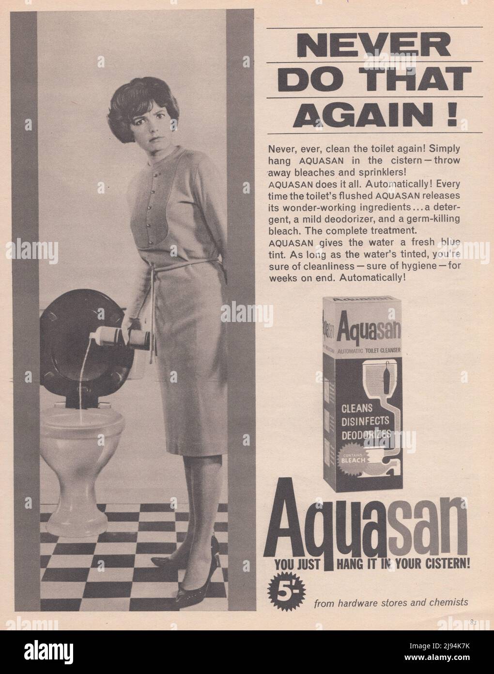 Auquasan automatic toilet cleanser toilet cleaner vintage paper
