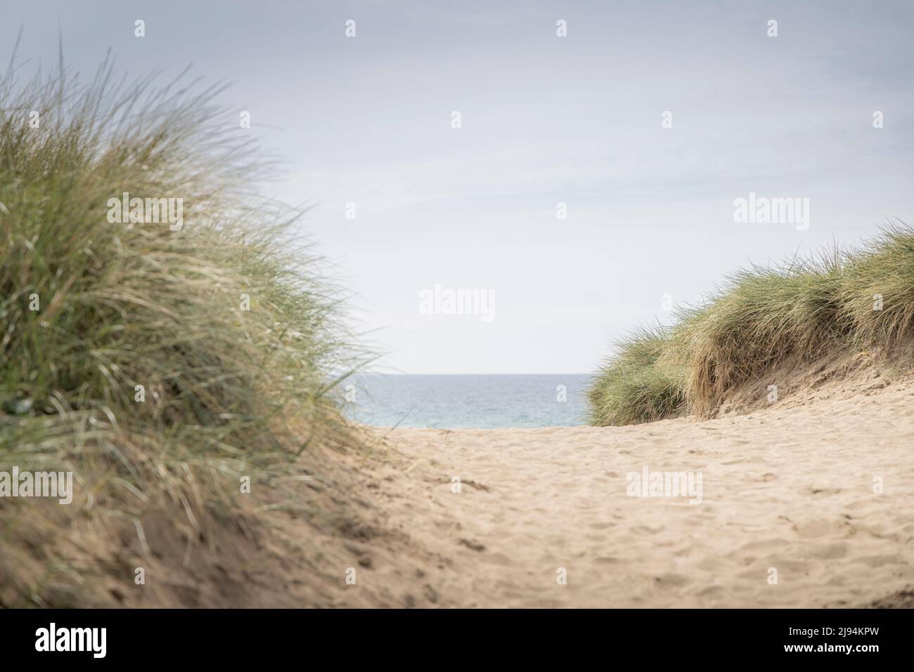 Poldhu beach in Cornwall. Picture date: Friday May 6, 2022. Photograph by Christopher Ison © Stock Photo