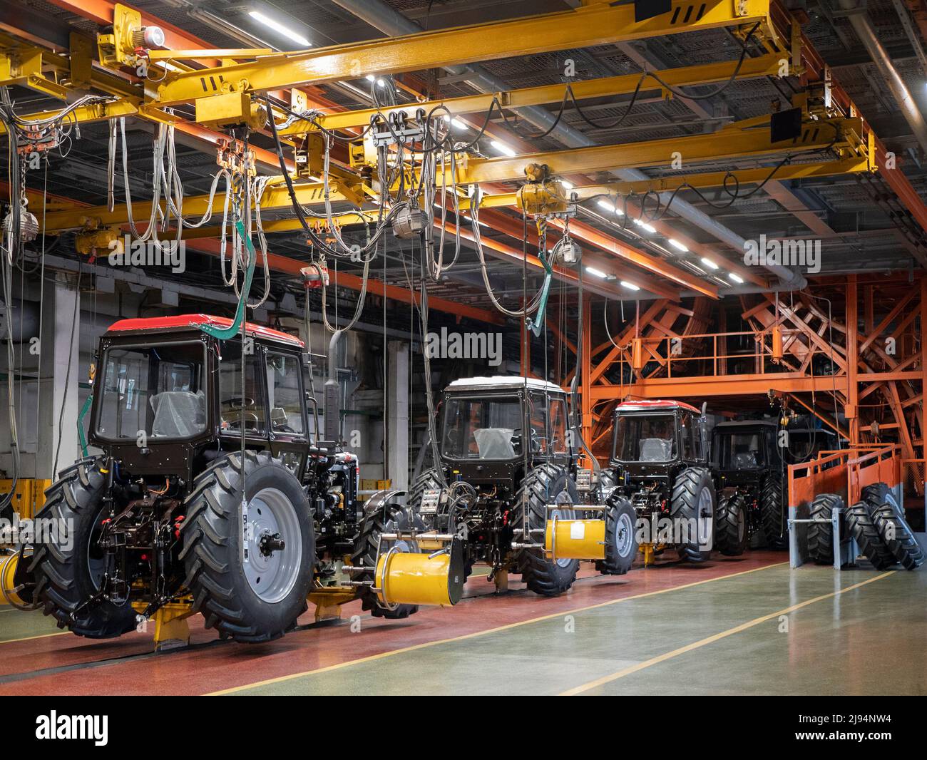 Minsk, Belarus 30 May 2021 Assembly shop at the tractor production