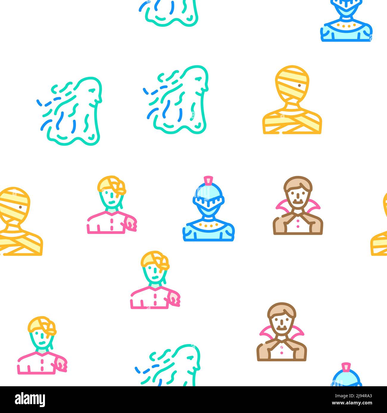 Fantasy And Magical Character Icons Set Vector Stock Vector Image & Art ...