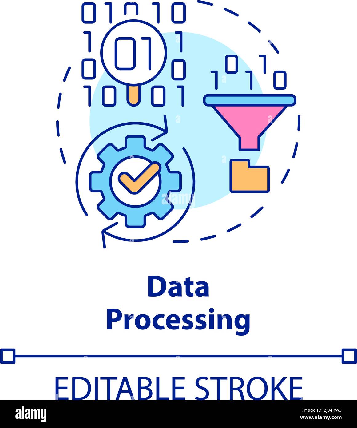 Data processing concept icon Stock Vector Image & Art - Alamy