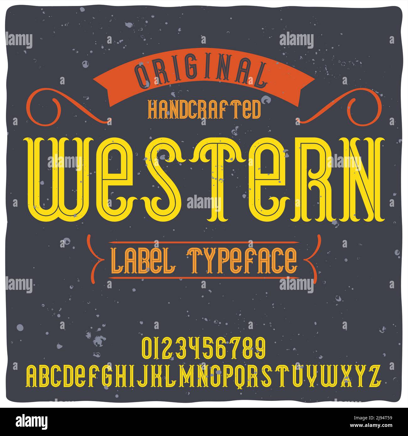 Original label typeface named 