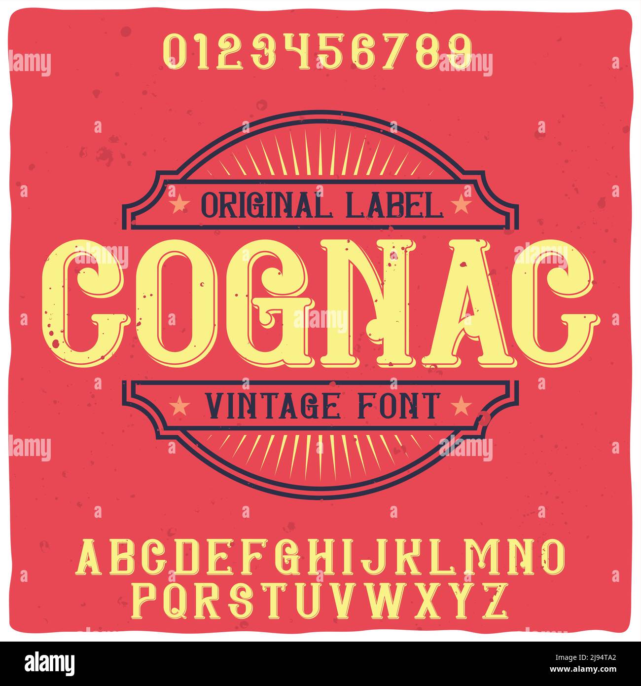 Original label typeface named 