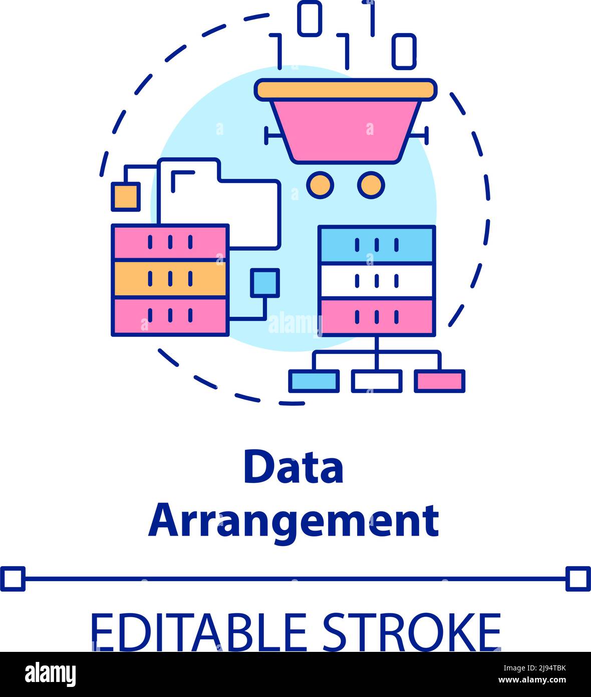 Data arrangement concept icon Stock Vector Image & Art - Alamy
