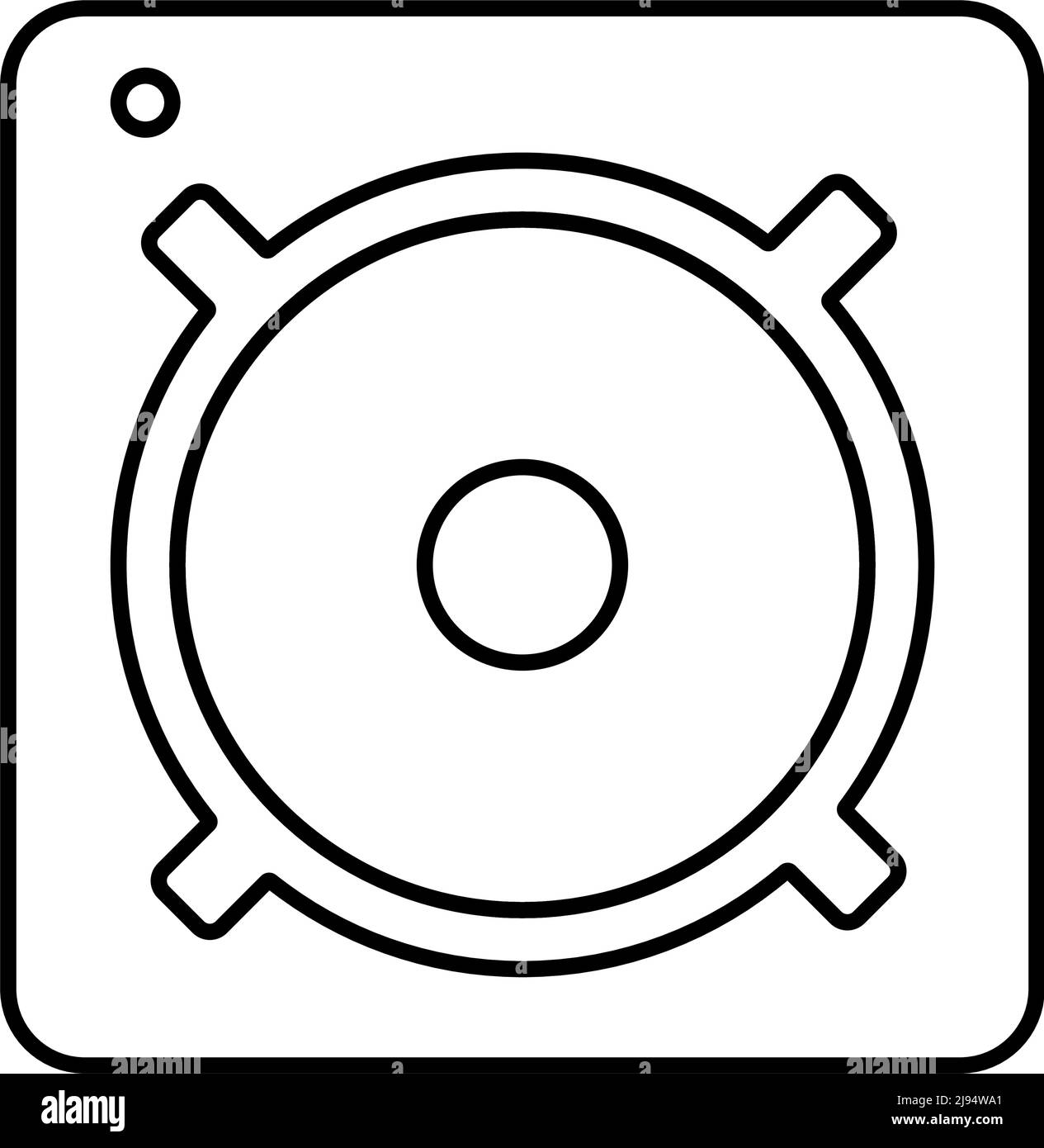 Music speaker icon. Simple icon black line with white background Stock ...