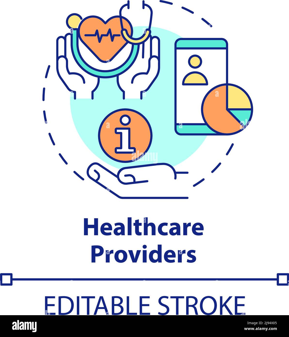 Healthcare providers concept icon Stock Vector