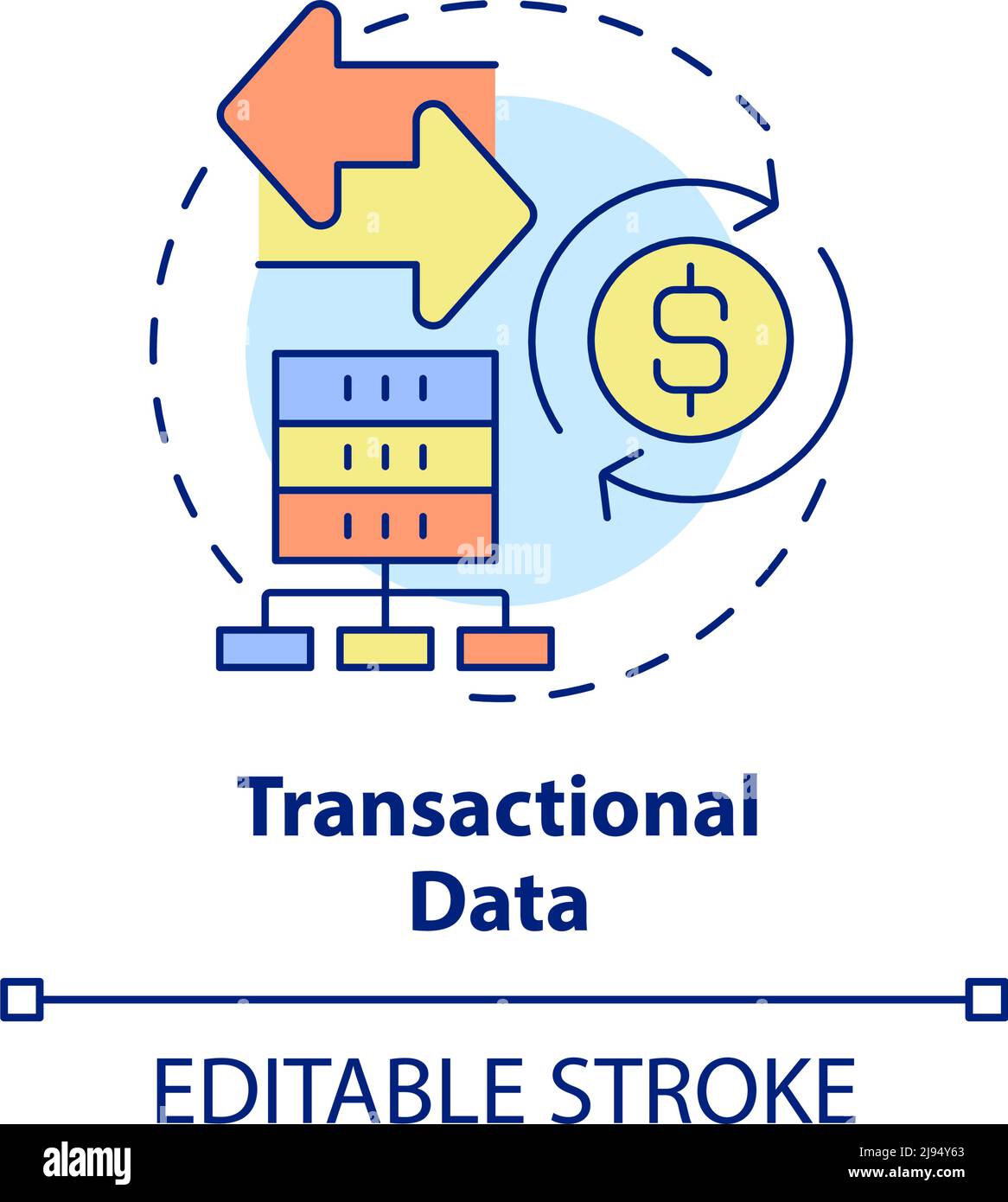 Transactional data concept icon Stock Vector Image & Art - Alamy