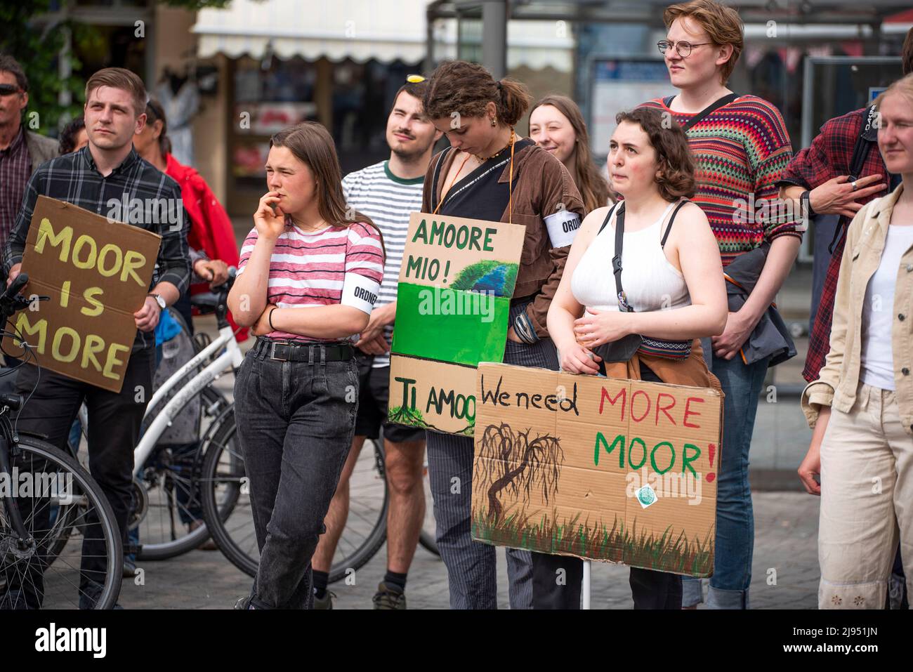 Rostock, Germany. 20th May, 2022. Participants at the "I want Moor!" Demonstration of Fridays
