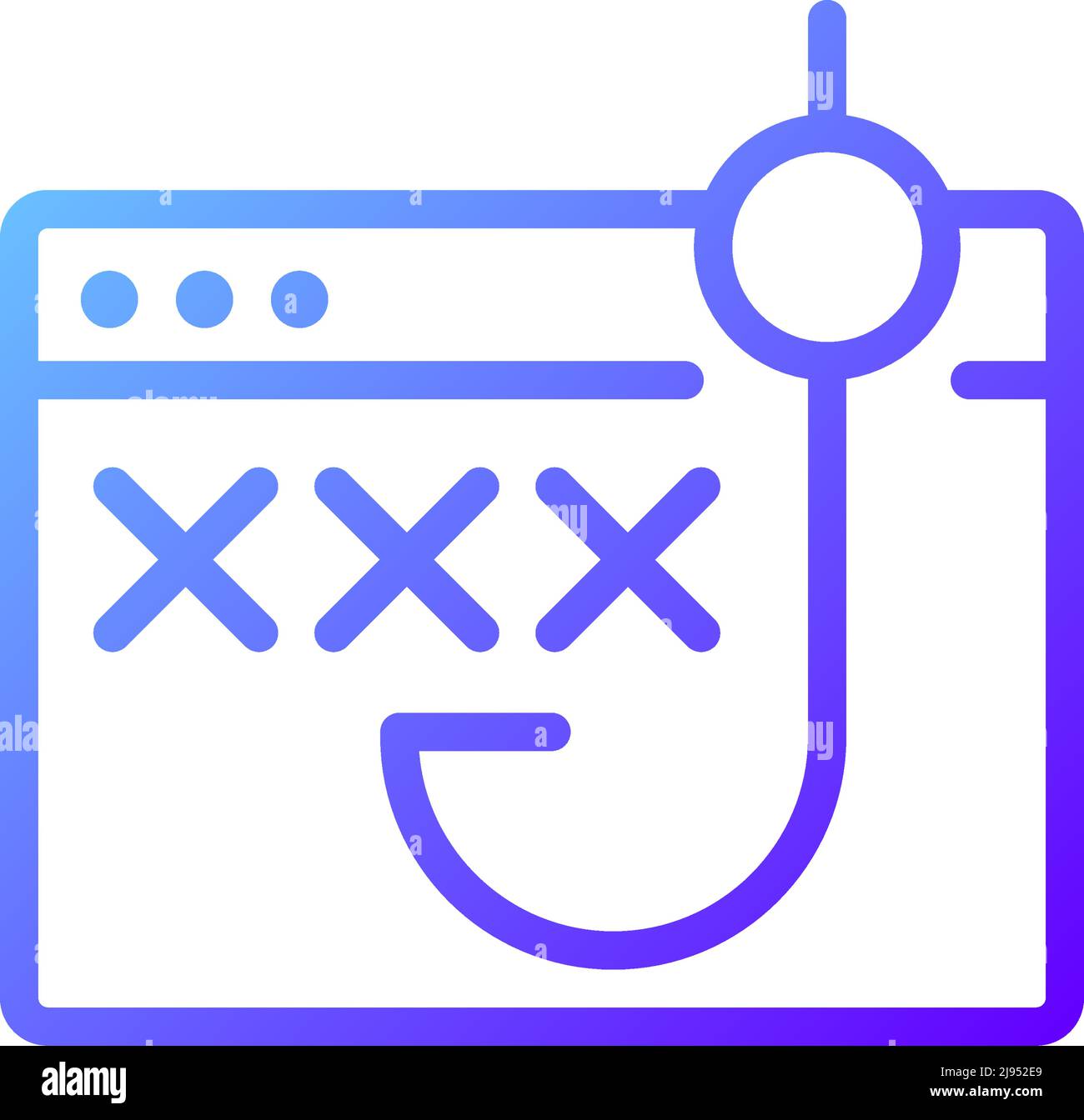 Phishing pixel perfect gradient linear vector icon Stock Vector