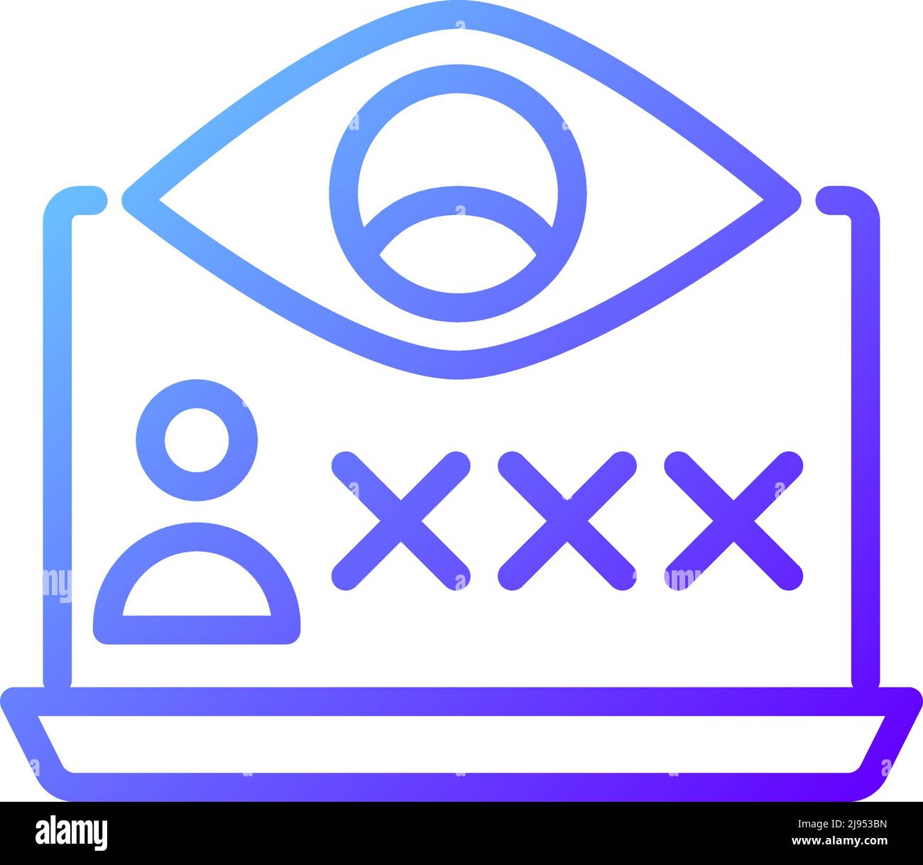 Spyware pixel perfect gradient linear vector icon Stock Vector