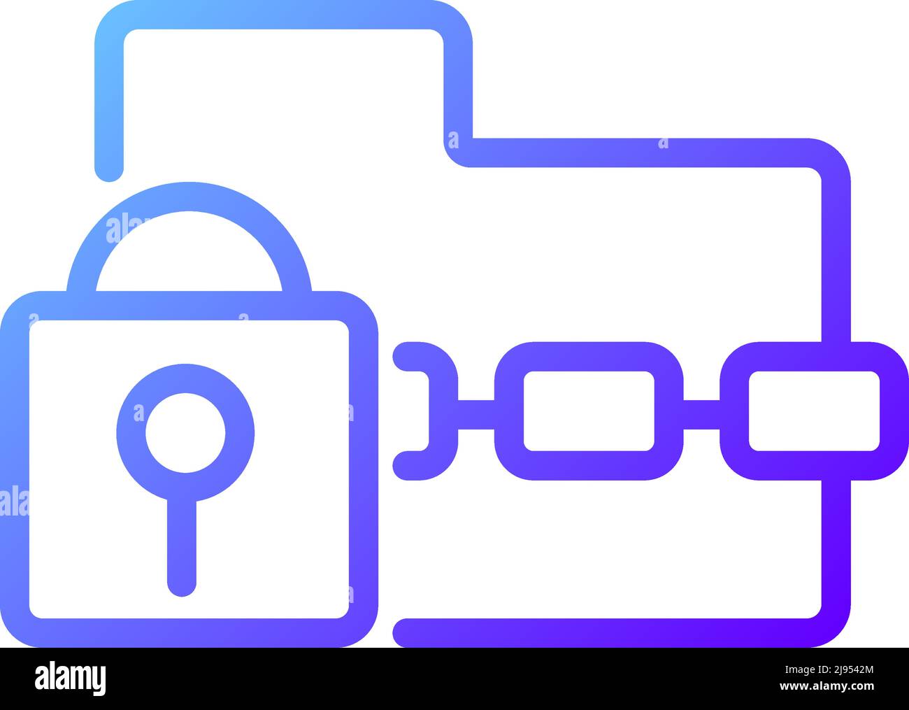 Ransomware pixel perfect gradient linear vector icon Stock Vector