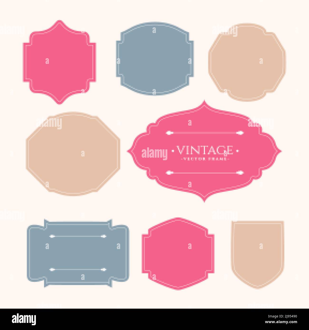 vintage frame labels set of eight Stock Vector Image & Art - Alamy