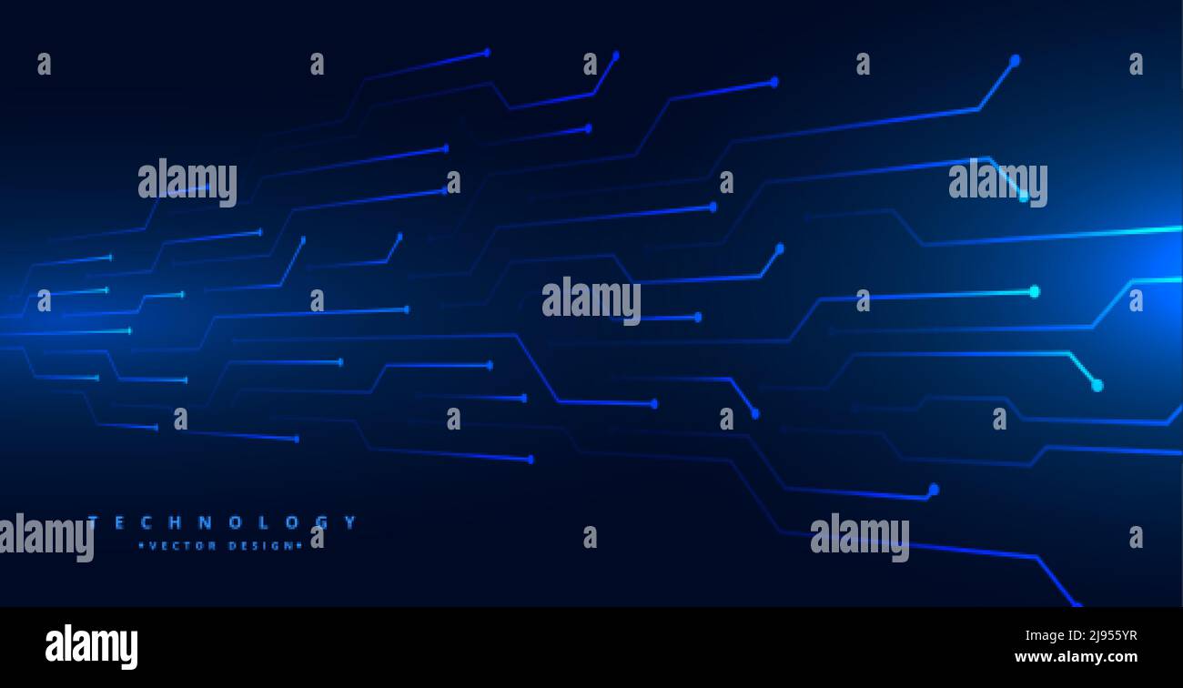 digital technology circuit lines mesh blue background design Stock ...