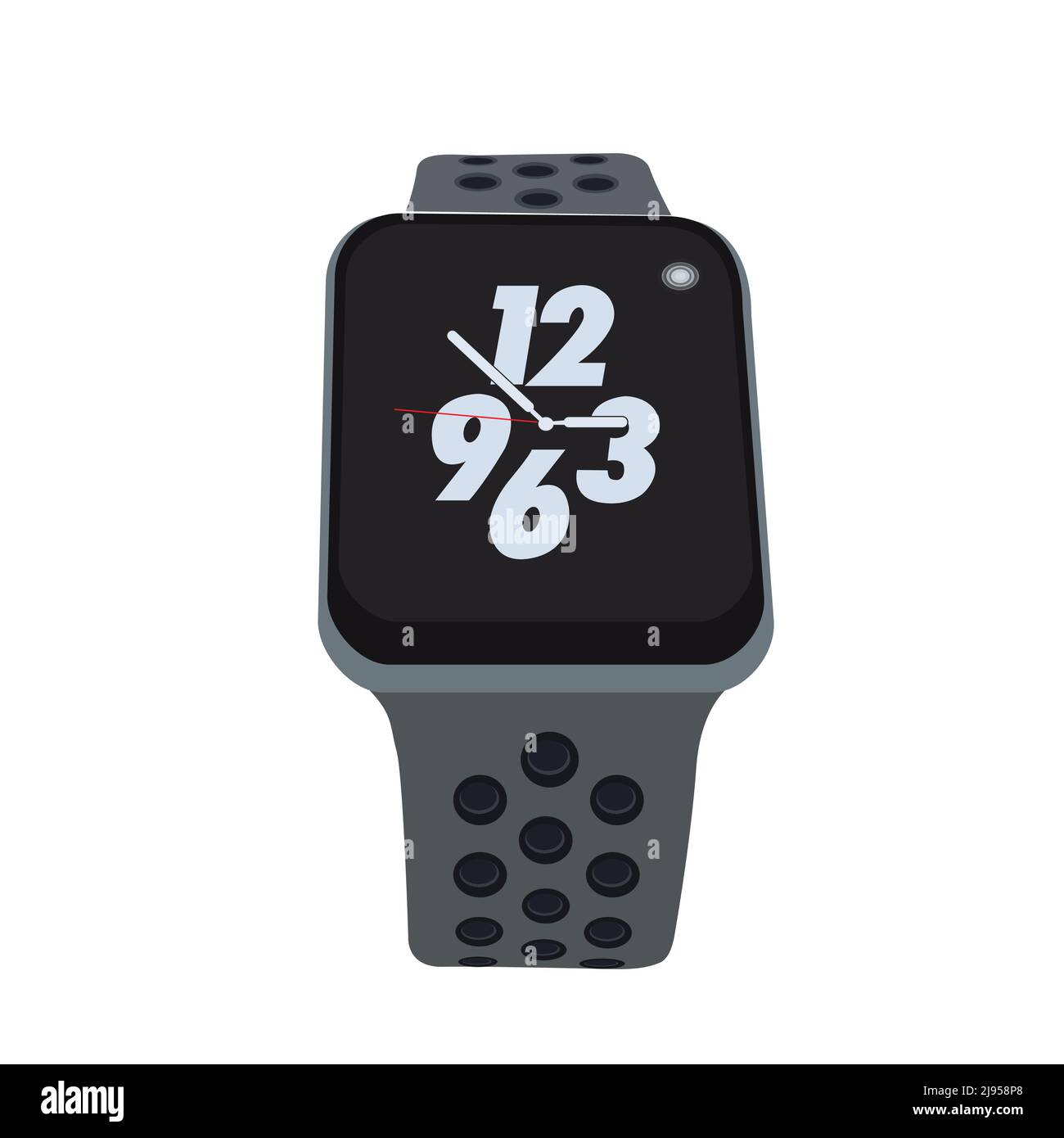 Smartwatch face with time Stock Vector