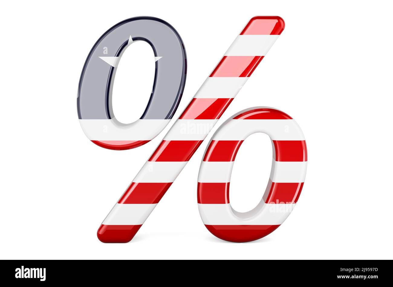 Percent with Liberian flag, 3D rendering isolated on white background ...
