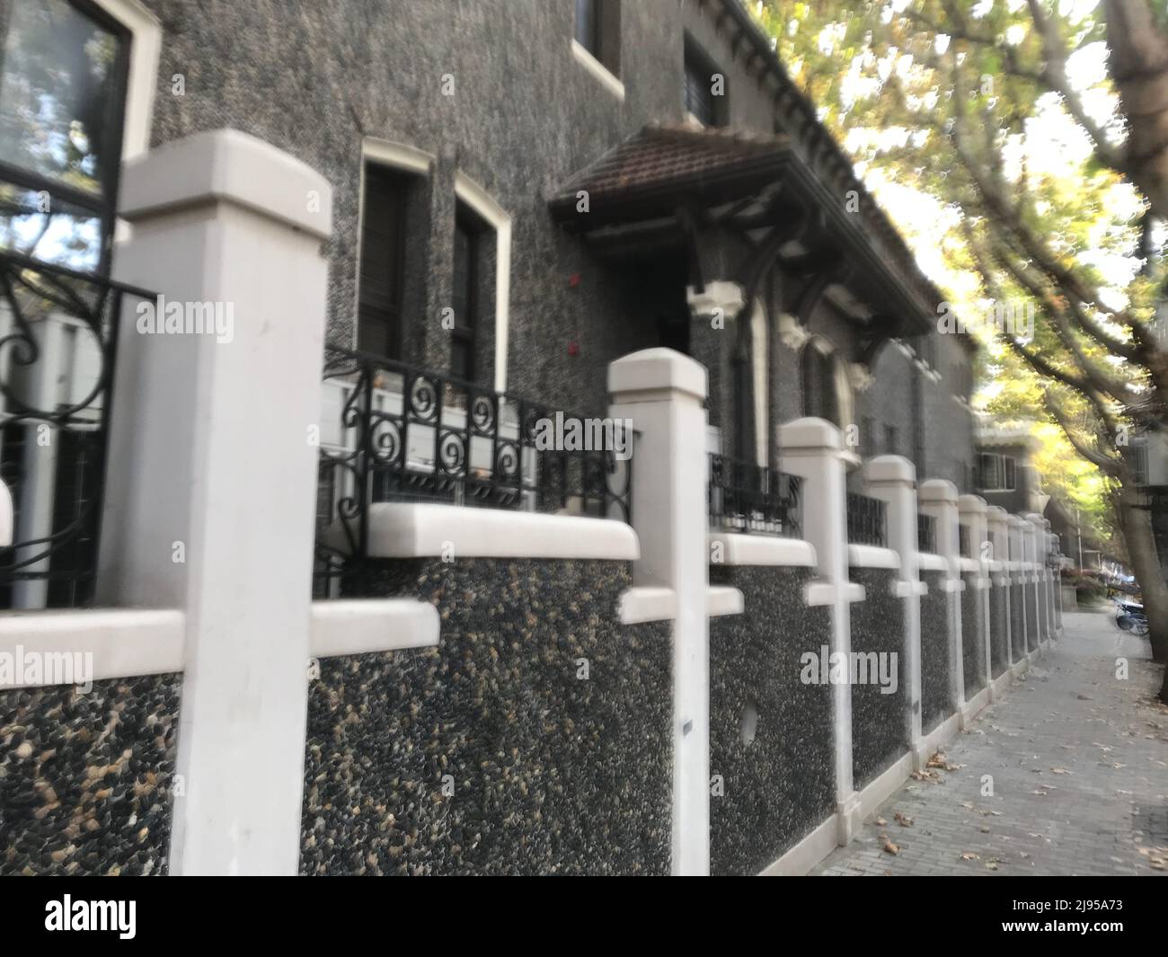 Exploring the Former French Concession in Shanghai Stock Photo