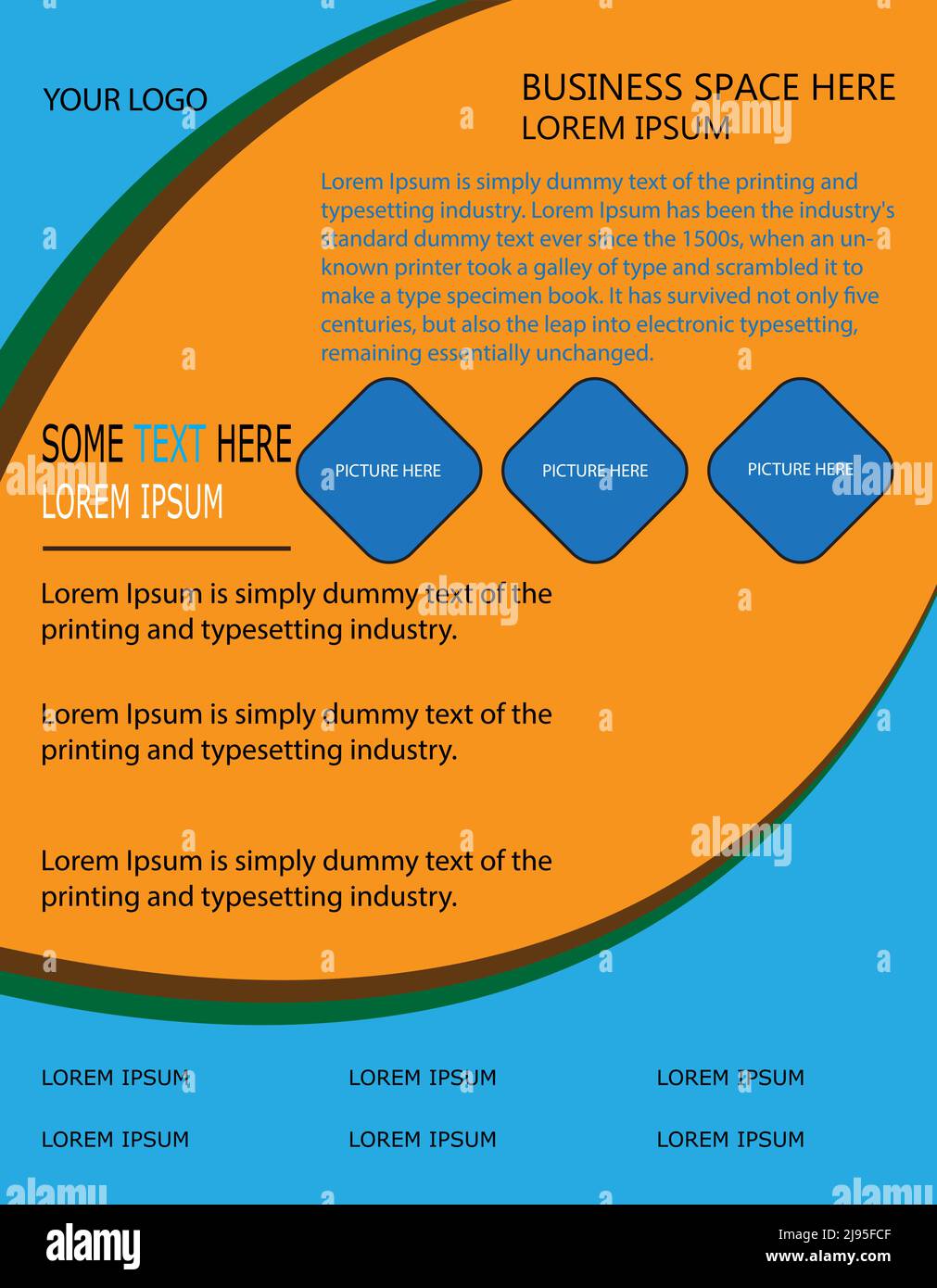 flyer design ideas in illustrator Stock Vector