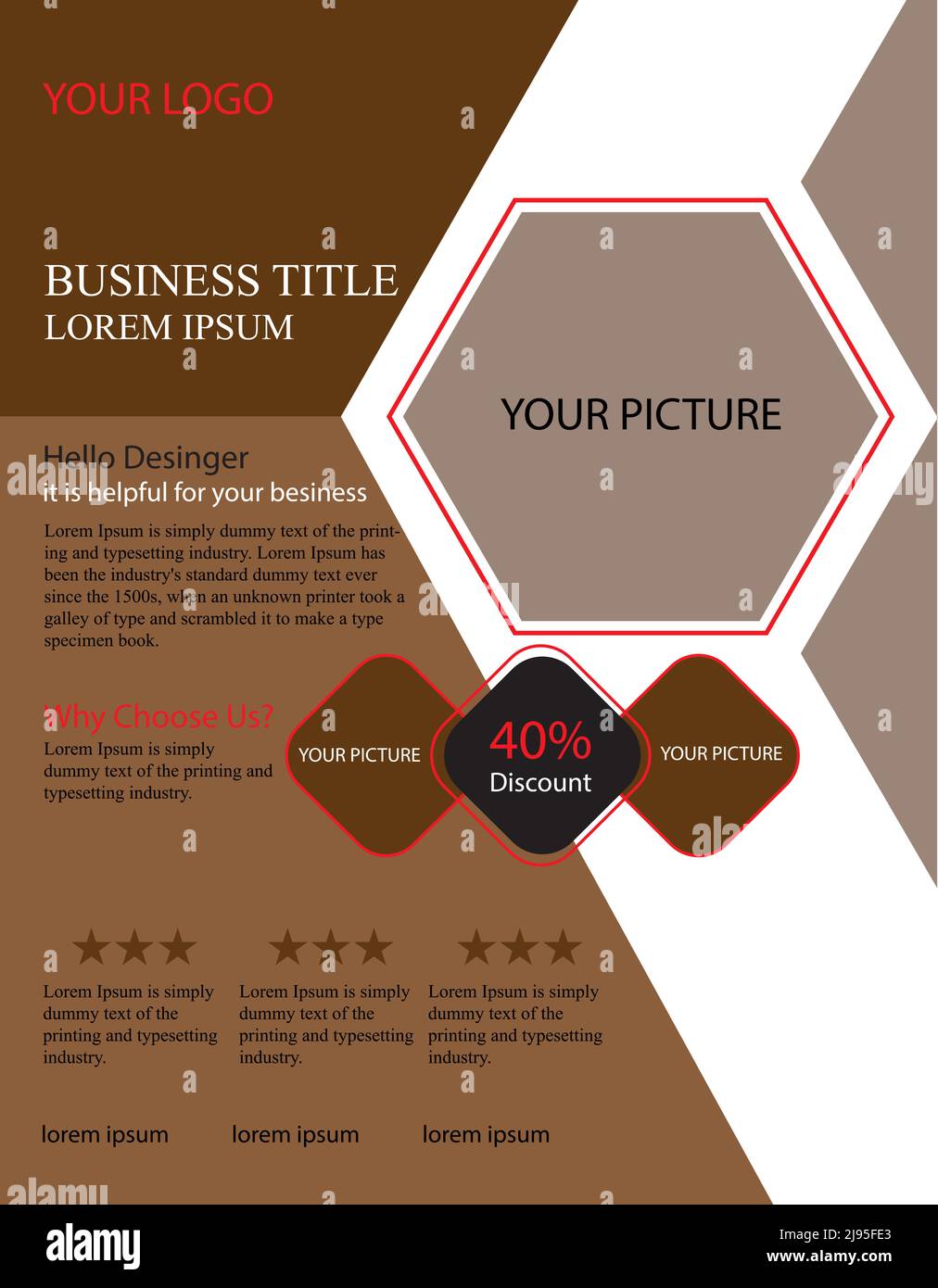 free marketing flyer design Stock Vector
