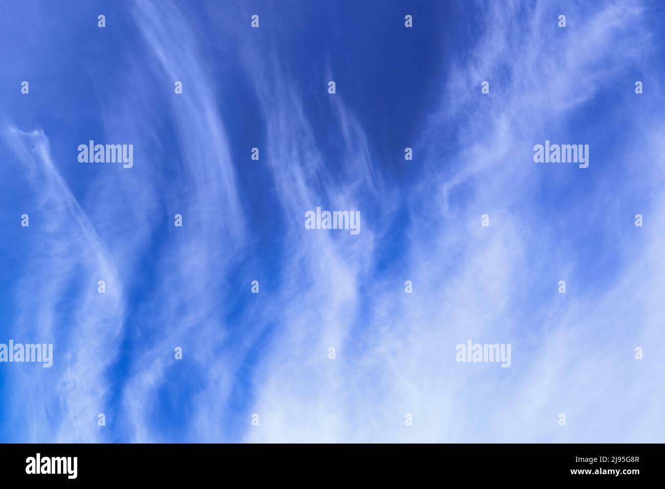 Blue sky with white cloud. Copy space Stock Photo - Alamy
