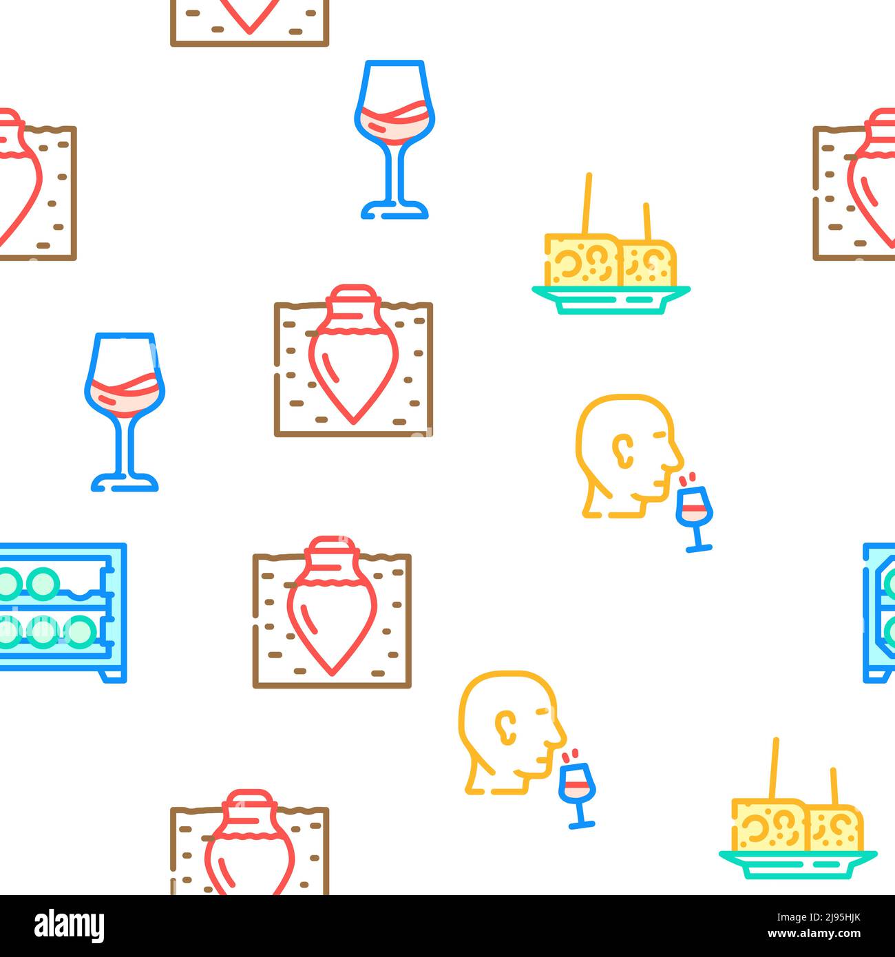 Vineyard Production Alcohol Drink Icons Set Vector Stock Vector Image ...