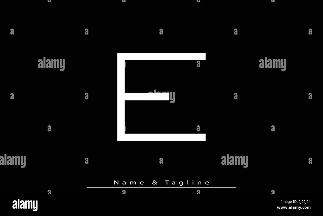 Alphabet letters Initials Monogram logo E Stock Vector Image & Art - Alamy