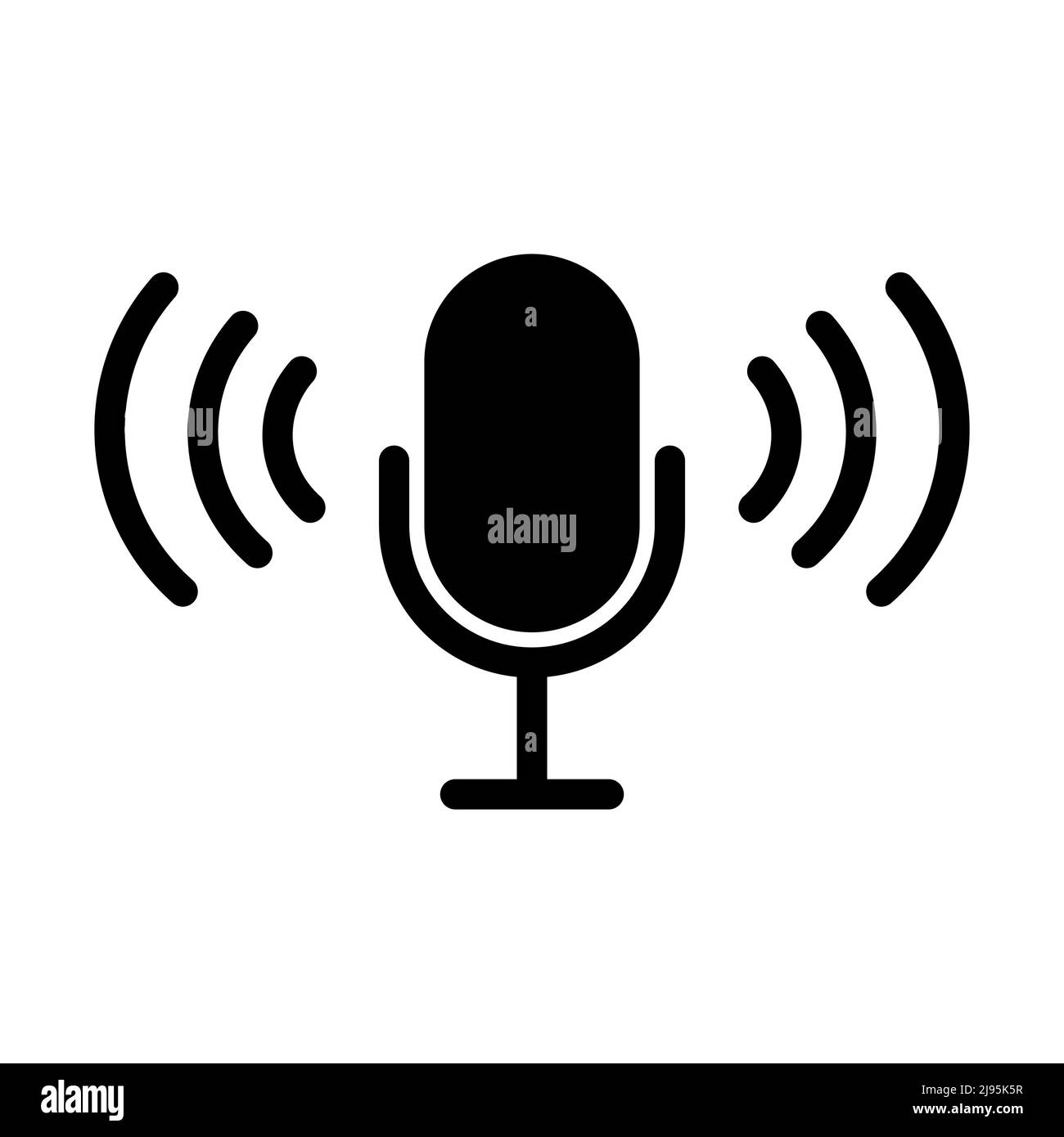 Microphone icon. Vector illustration isolated on white background Stock ...