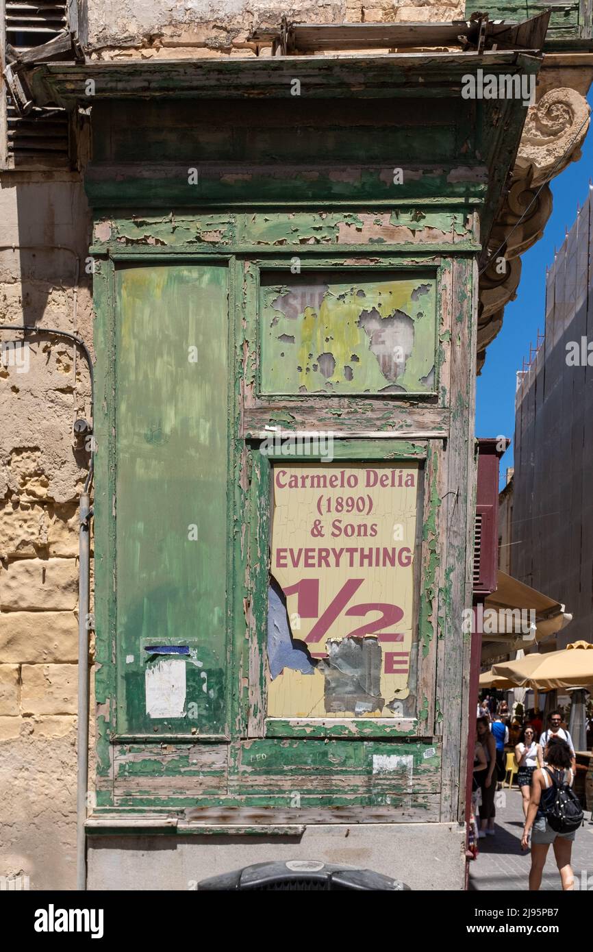 Old shop sign, Valletta, Malta Stock Photo Alamy