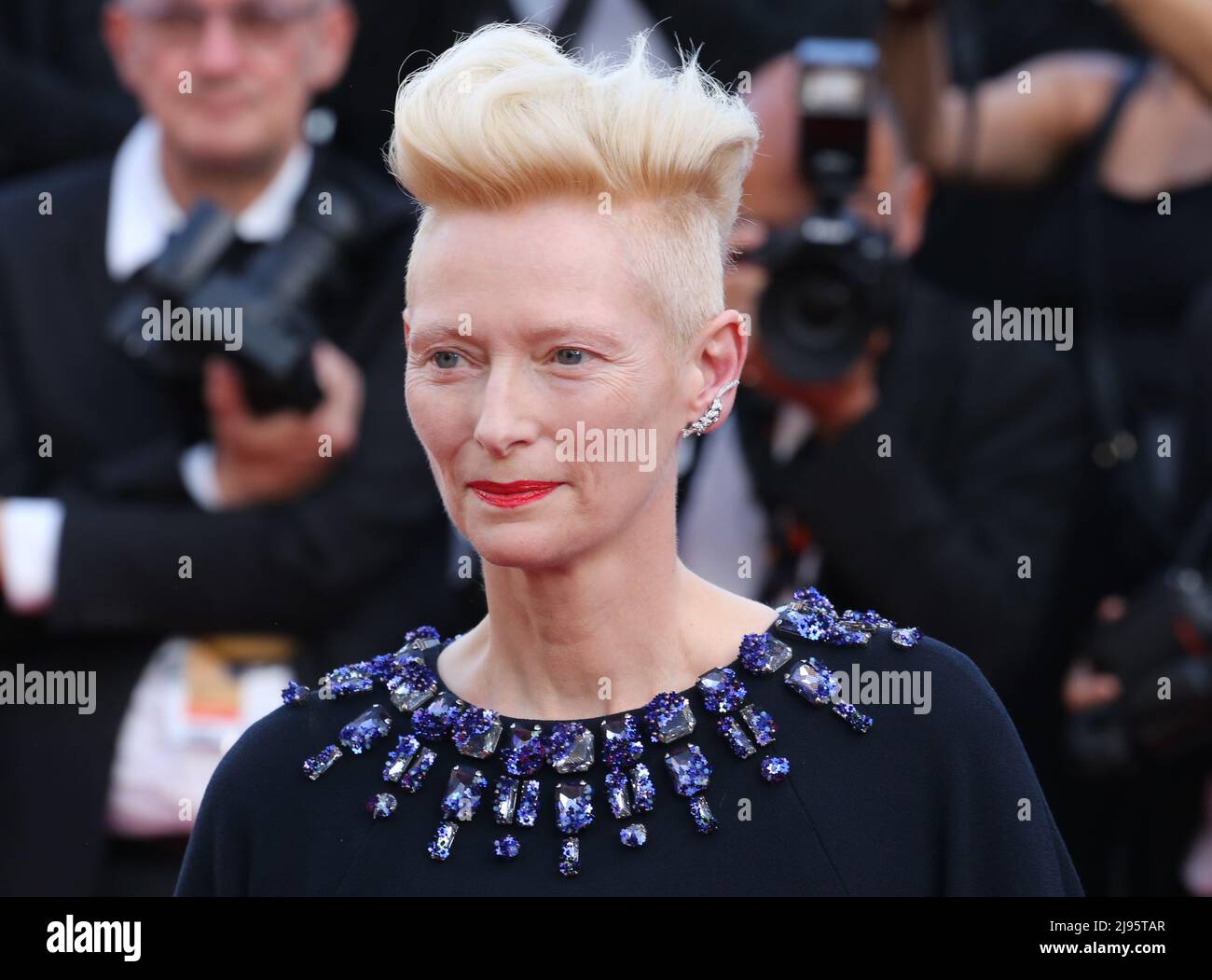 Cannes, France. 20th May, 2022. Tilda Swinton arriving on the red
