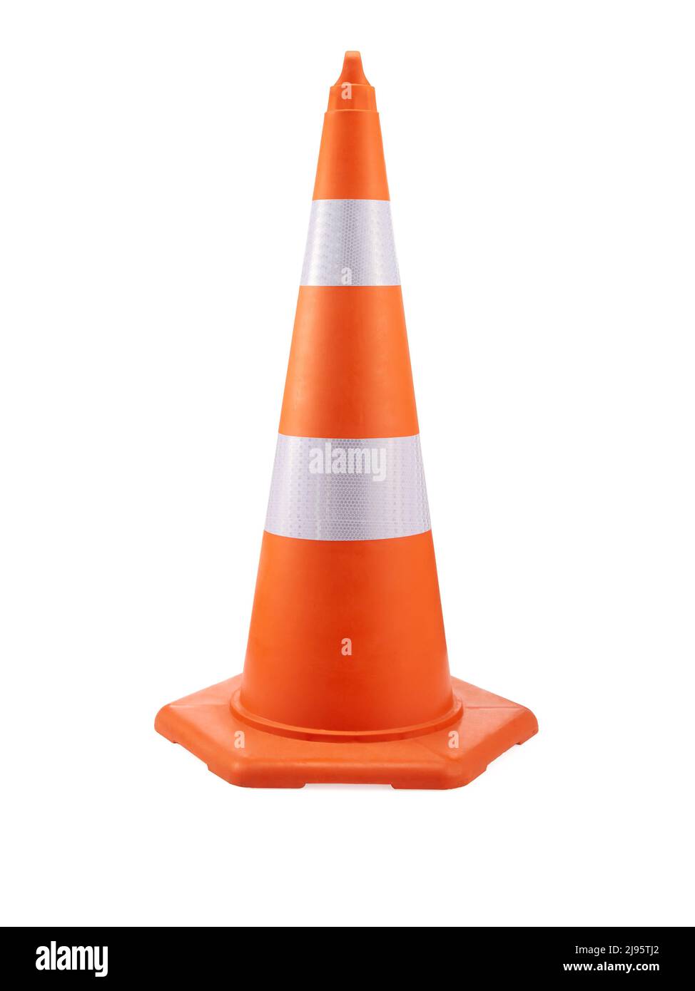 Traffic Cone Isolated on White Background Stock Photo