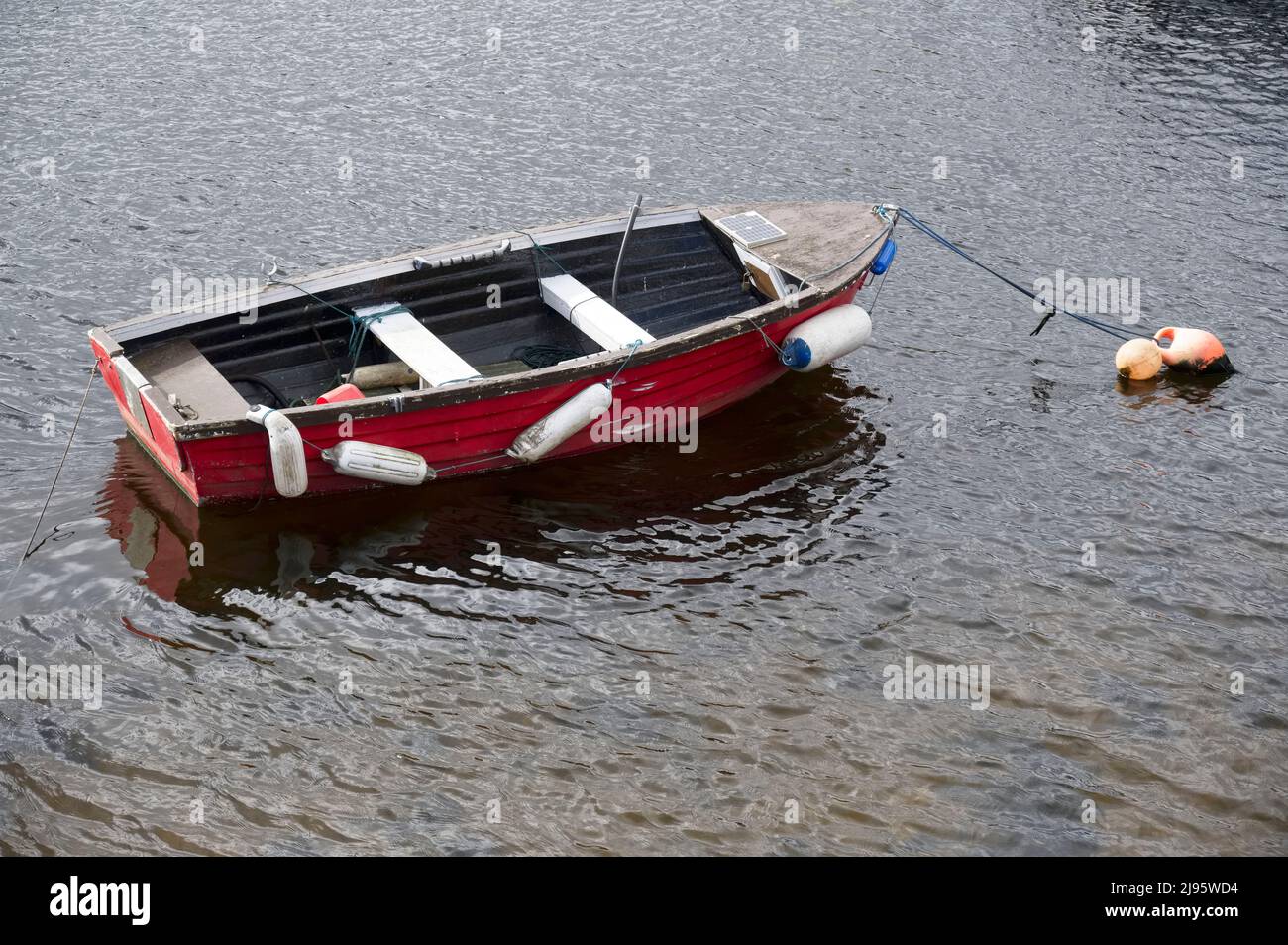 Old boat derelict on shore at Loch Lomond Stock Photo Alamy