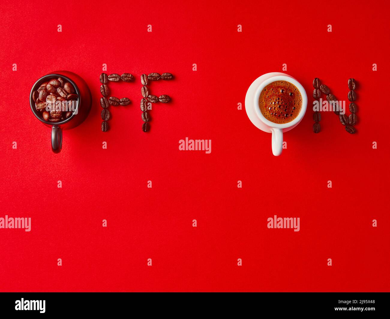 Coffee on - off switch Stock Photo - Alamy