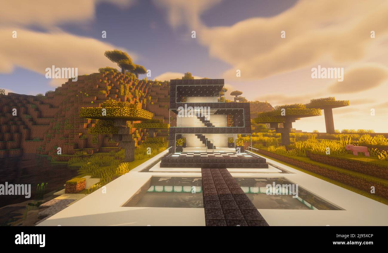 Minecraft Game Janeiro 2020 Amostra Simplesmente Casa Madeira Minecraft  Jogo — Fotografia de Stock Editorial © Yuriy_Vlasenko #446239550