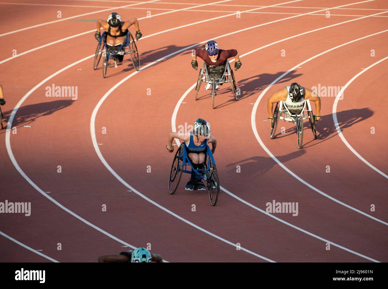 Austin Texas USA, May 13 2022 First curve start of the girls 400