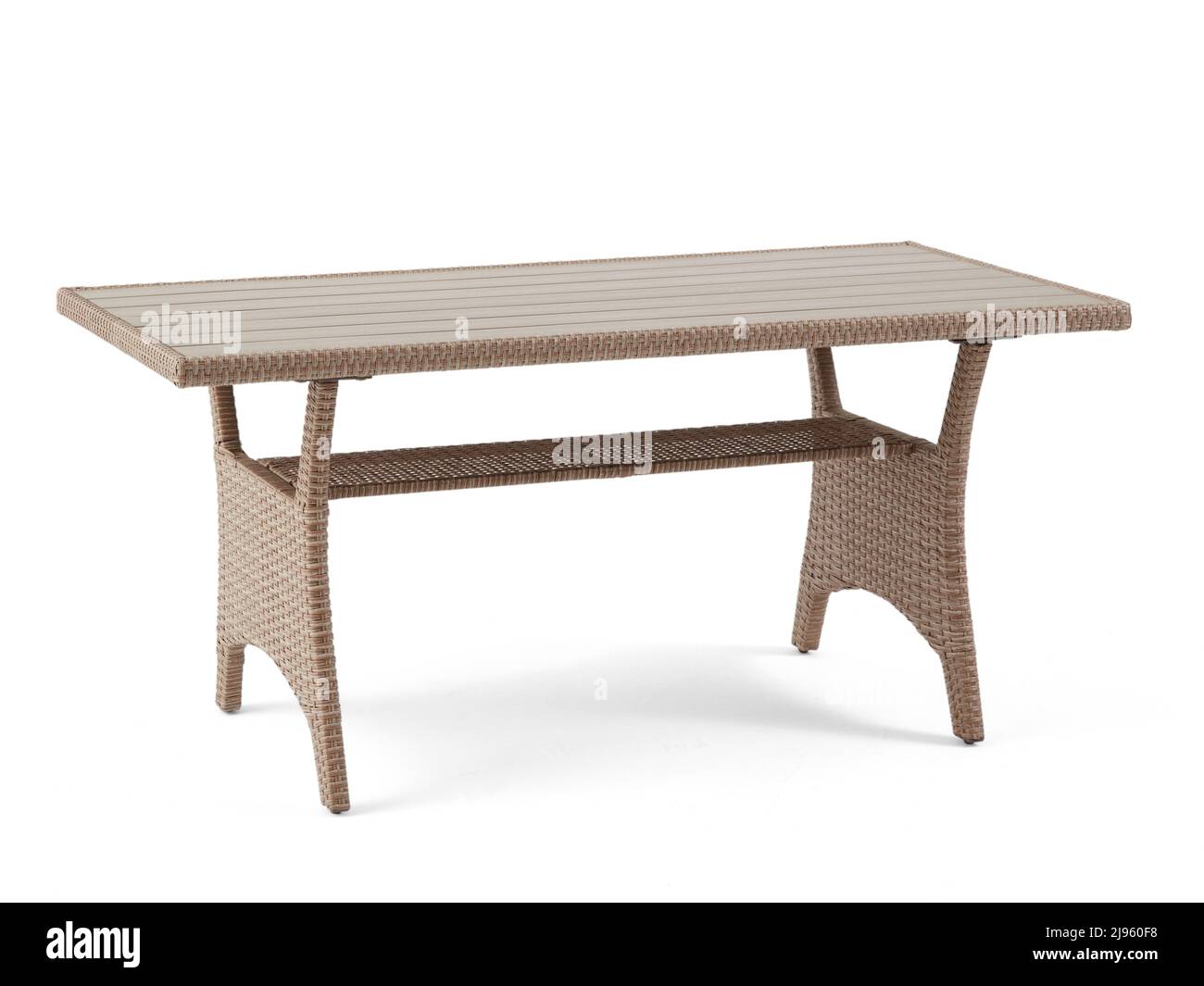 Outdoor table on white background Stock Photo - Alamy
