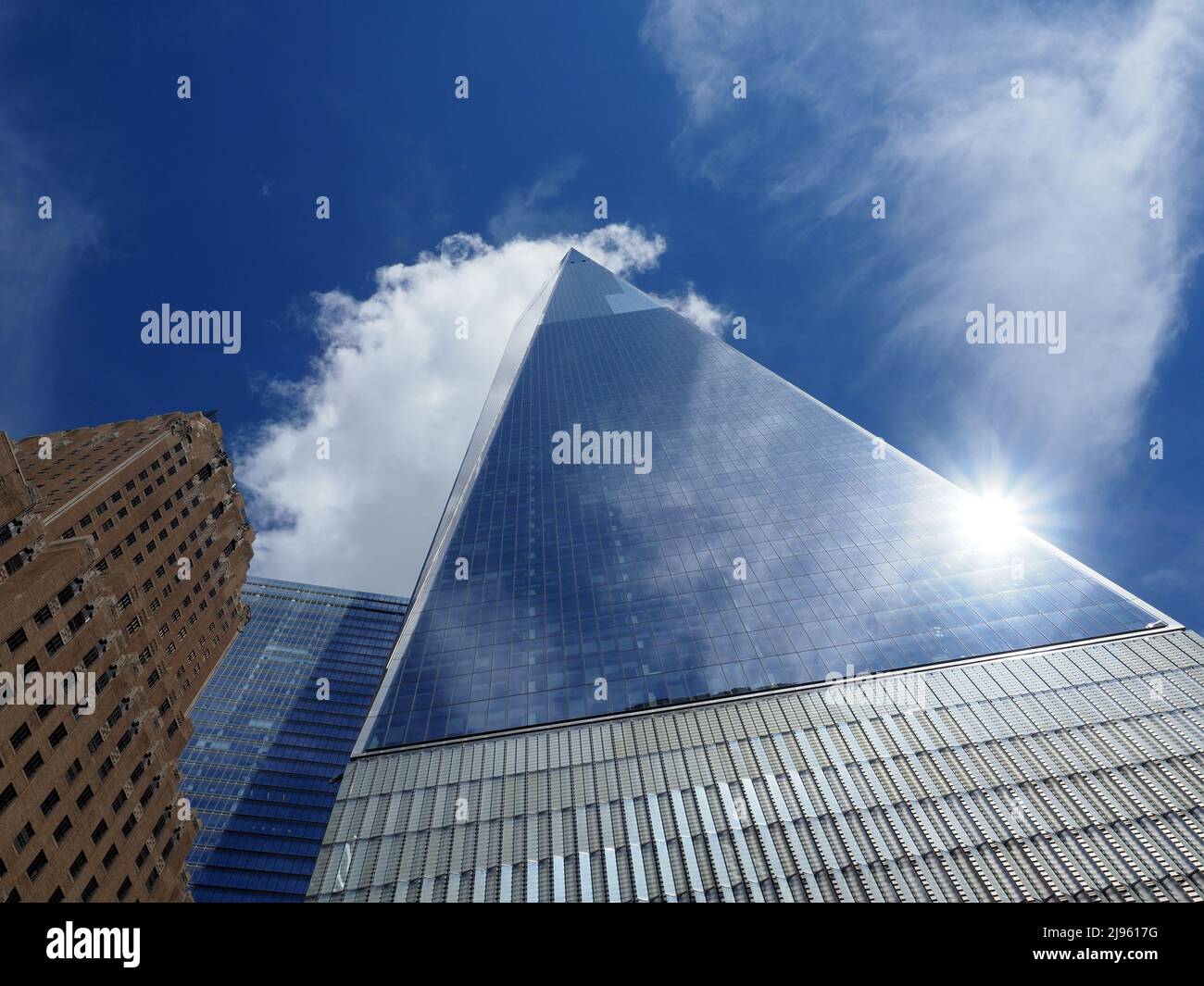Bottom up view of One World Trade Center in New York Stock Photo - Alamy