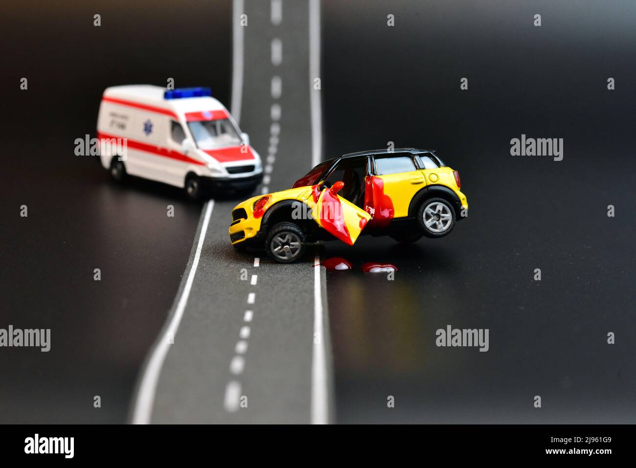 toy car accident Stock Photo