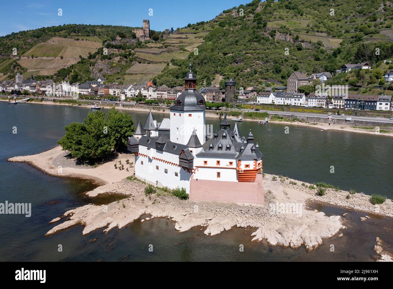 Pfalzgrafenstein Castle or Burg Pfalzgrafenstein, Rhine Valley, Germany Stock Photo