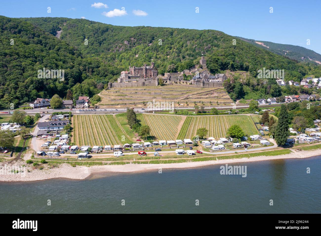 Burg Reichenstein,  Trechtingshausen, Rhein Valley, Germany Stock Photo