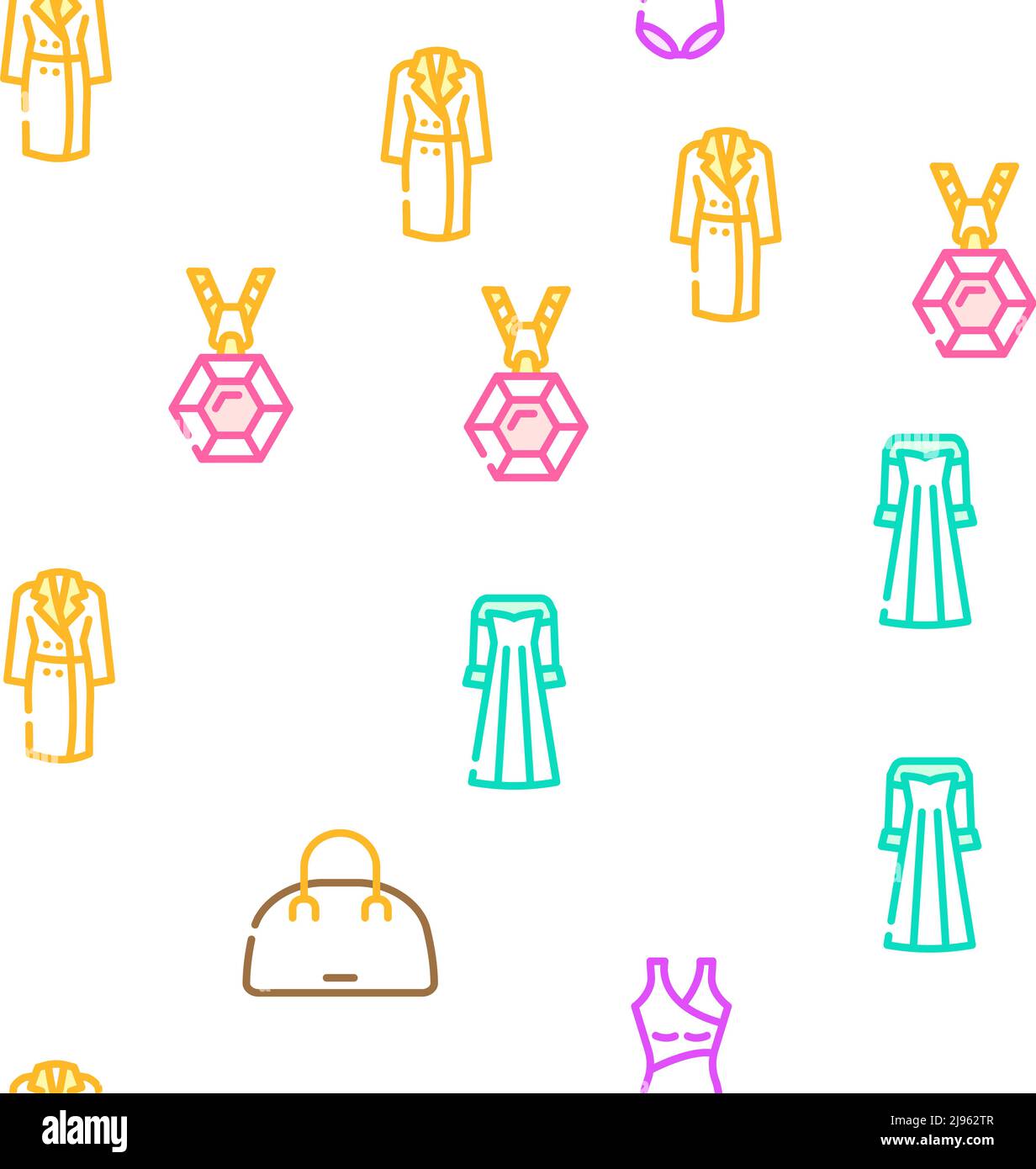 Fashion Store Garment And Shoes Icons Set Vector Stock Vector Image ...