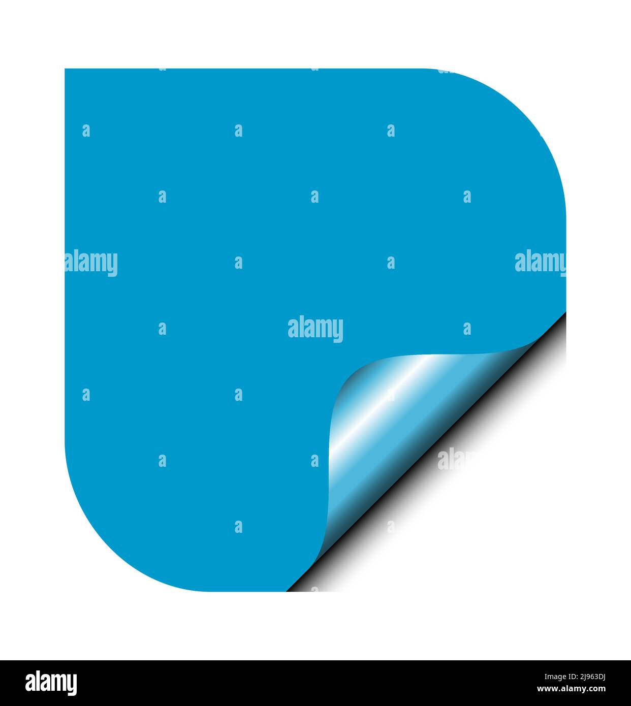 sticker note with curl edge Stock Photo Alamy